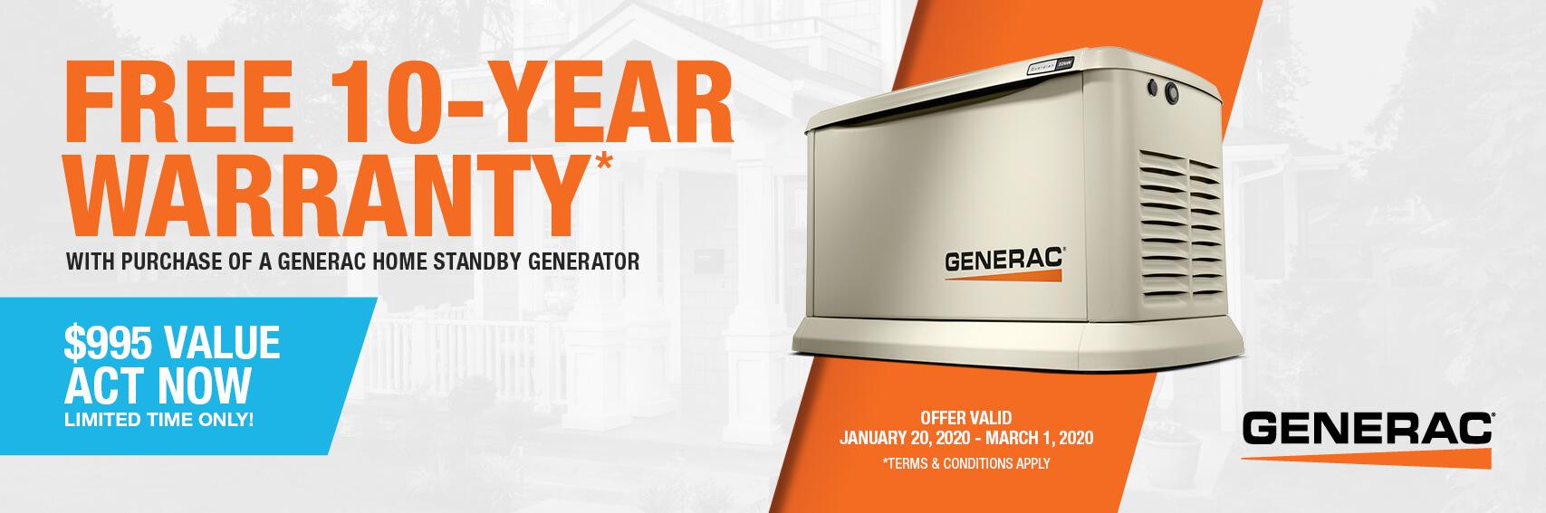 Homestandby Generator Deal | Warranty Offer | Generac Dealer | Pensacola, FL